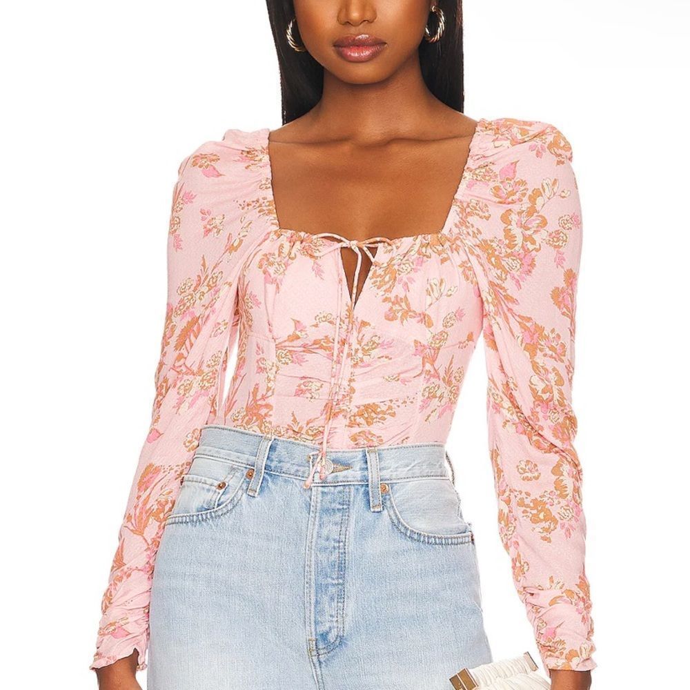 FREE PEOPLE Pink Hillary Top